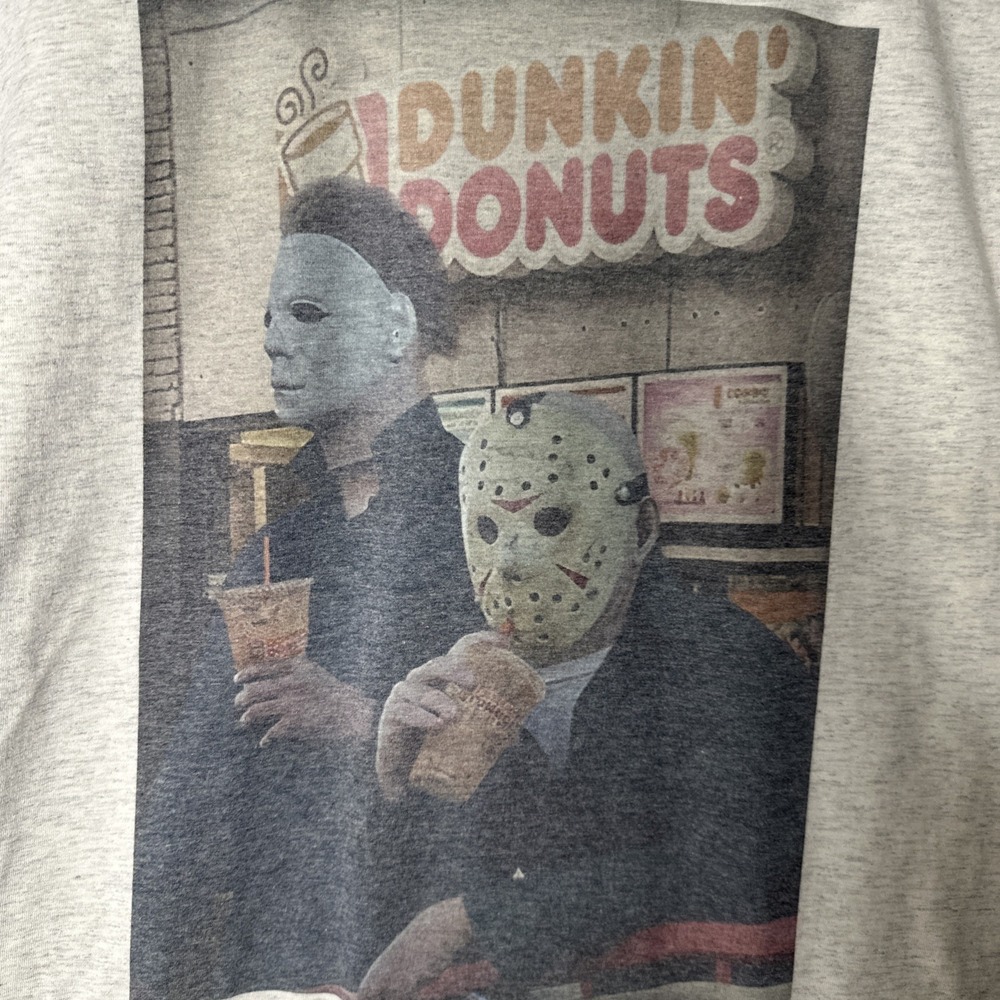 Funny Halloween Tee Jason Michael Shirt Michael Myers Jason Voorhees T-Shirt S - Picture 2 of 7